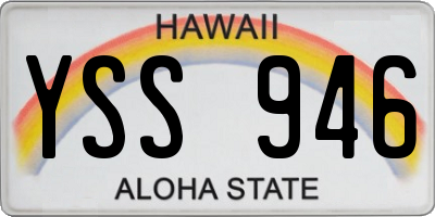 HI license plate YSS946