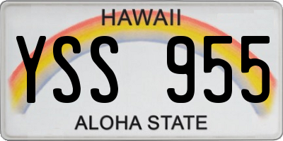 HI license plate YSS955