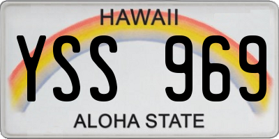 HI license plate YSS969
