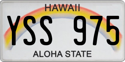 HI license plate YSS975