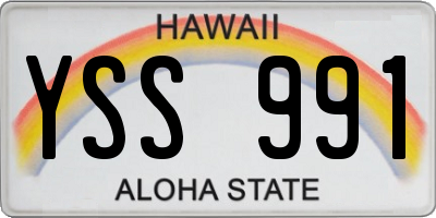 HI license plate YSS991