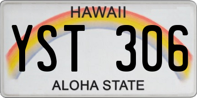 HI license plate YST306