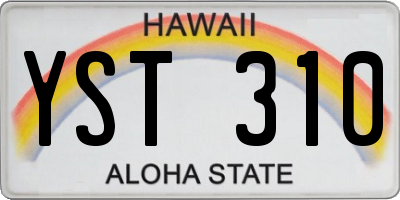 HI license plate YST310
