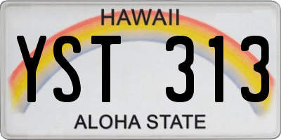 HI license plate YST313