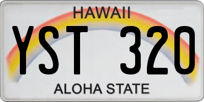 HI license plate YST320