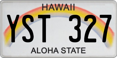 HI license plate YST327