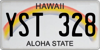 HI license plate YST328