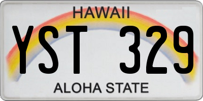 HI license plate YST329