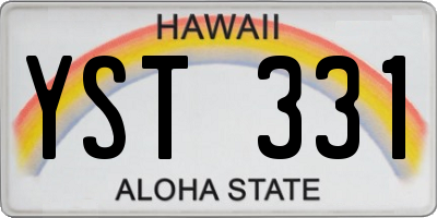 HI license plate YST331
