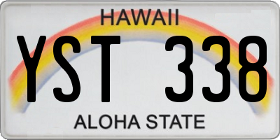 HI license plate YST338