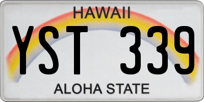 HI license plate YST339