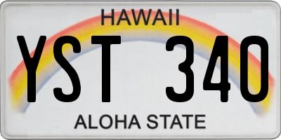 HI license plate YST340