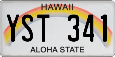 HI license plate YST341
