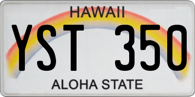 HI license plate YST350