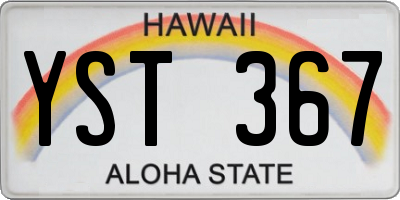 HI license plate YST367