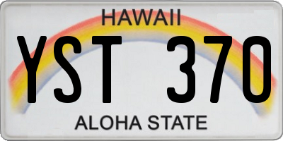 HI license plate YST370