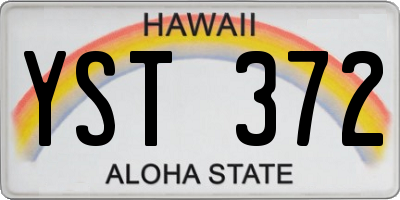 HI license plate YST372