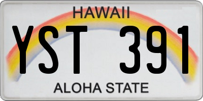 HI license plate YST391