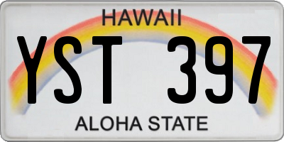 HI license plate YST397