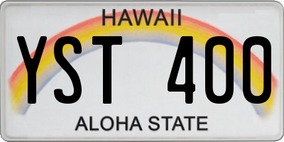 HI license plate YST400
