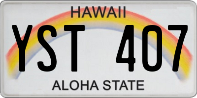 HI license plate YST407