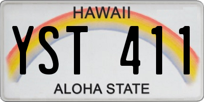 HI license plate YST411
