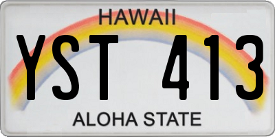 HI license plate YST413