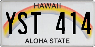 HI license plate YST414
