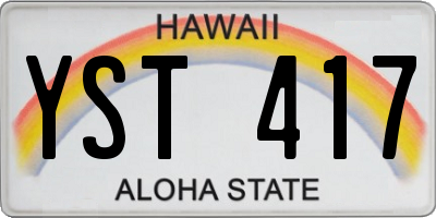 HI license plate YST417