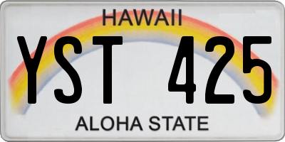 HI license plate YST425