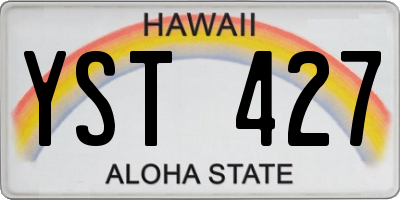 HI license plate YST427