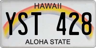 HI license plate YST428