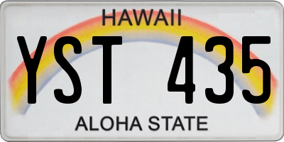 HI license plate YST435