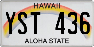 HI license plate YST436