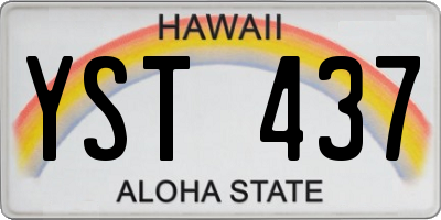 HI license plate YST437