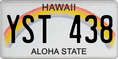 HI license plate YST438