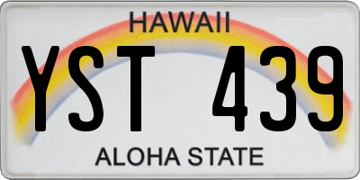 HI license plate YST439