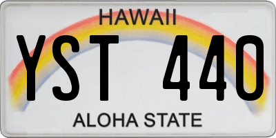 HI license plate YST440