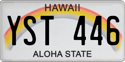 HI license plate YST446