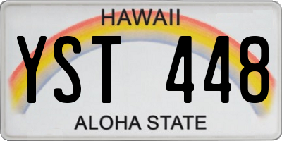 HI license plate YST448