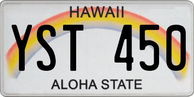 HI license plate YST450