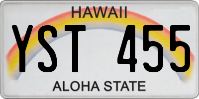HI license plate YST455