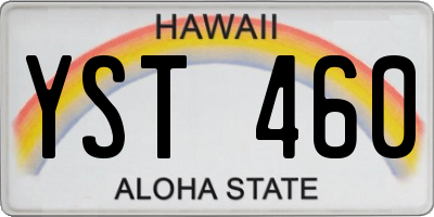 HI license plate YST460