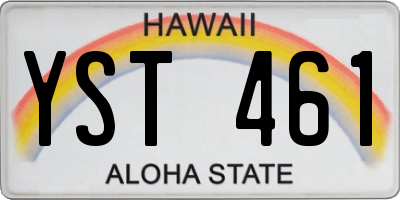 HI license plate YST461