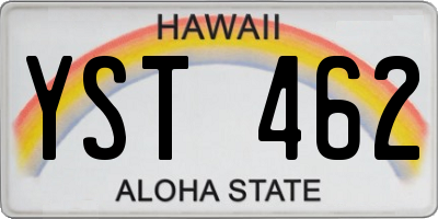 HI license plate YST462