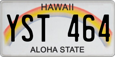 HI license plate YST464