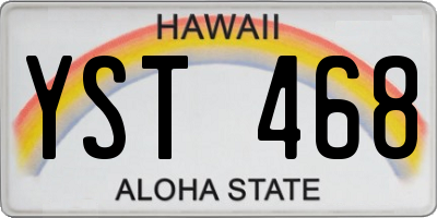 HI license plate YST468