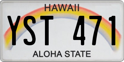 HI license plate YST471