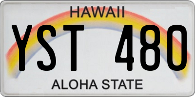 HI license plate YST480