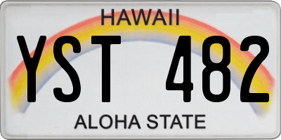 HI license plate YST482